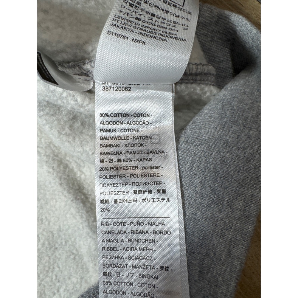 Levi's‎ Relaxed Fit Crewneck Sweatshirt Gray Blue Logo XXL Men's new - Picture 5 of 6